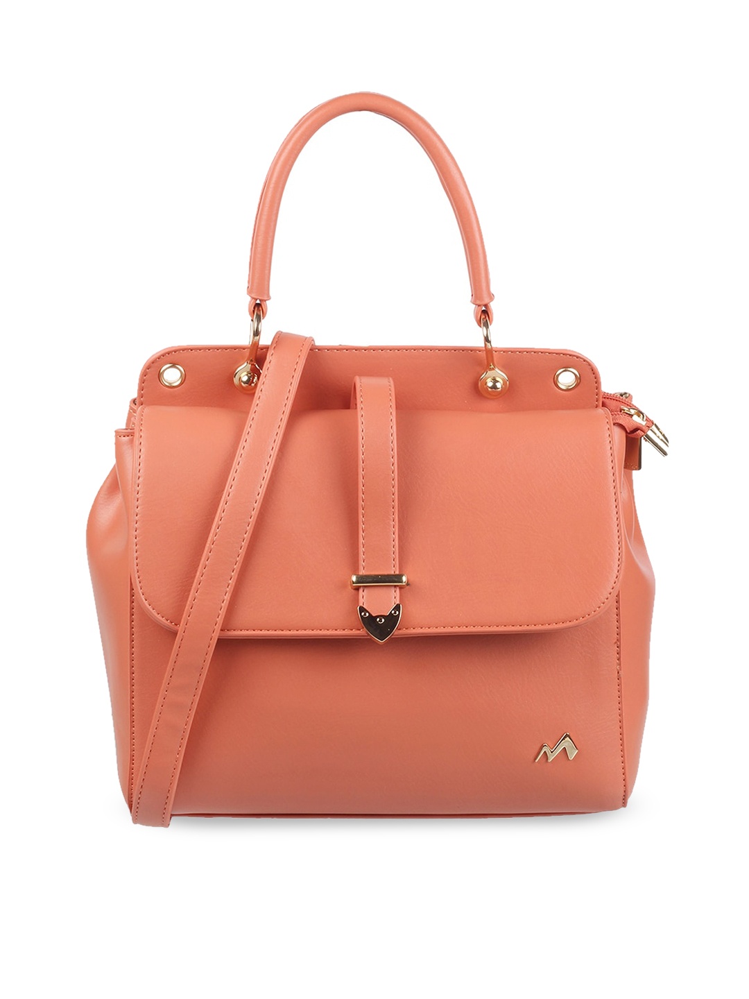 

Metro PU Structured Satchel, Orange