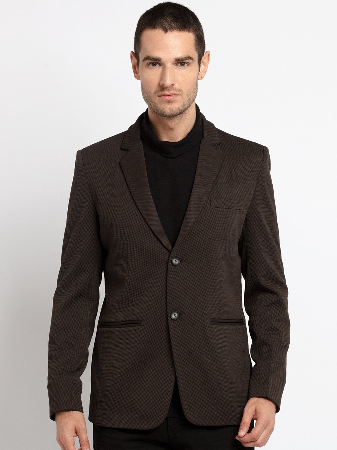 

Status Quo Men Single-Breasted Casual Blazer, Olive