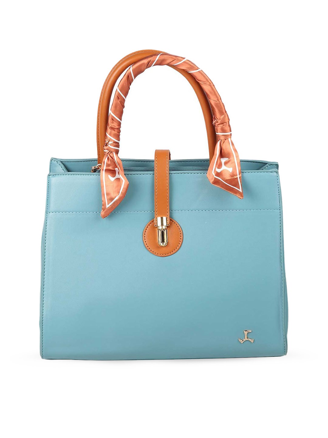 

Mochi PU Structured Handheld Bag with Quilted, Blue