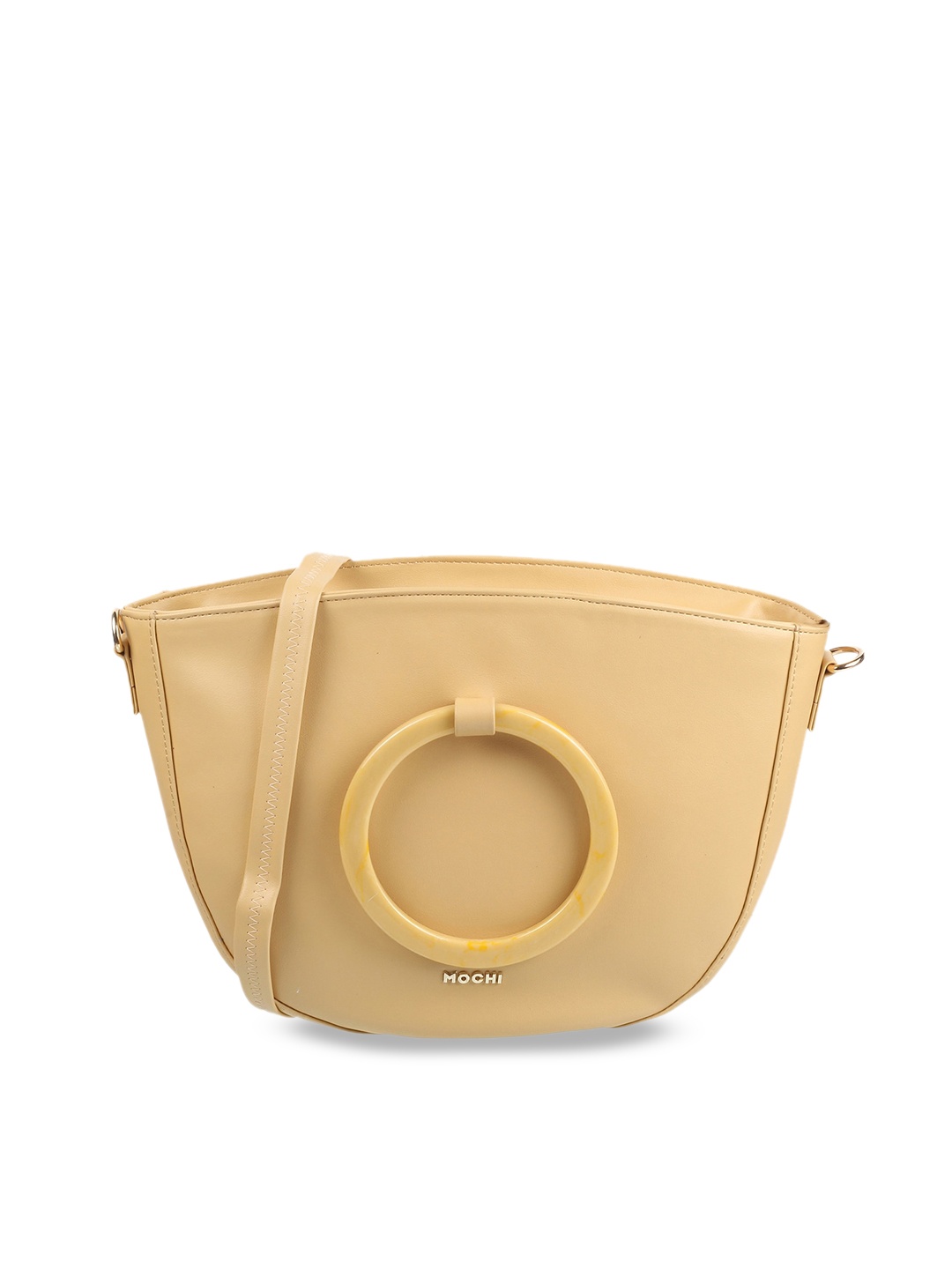 

Mochi Structured Handheld Bag, Yellow