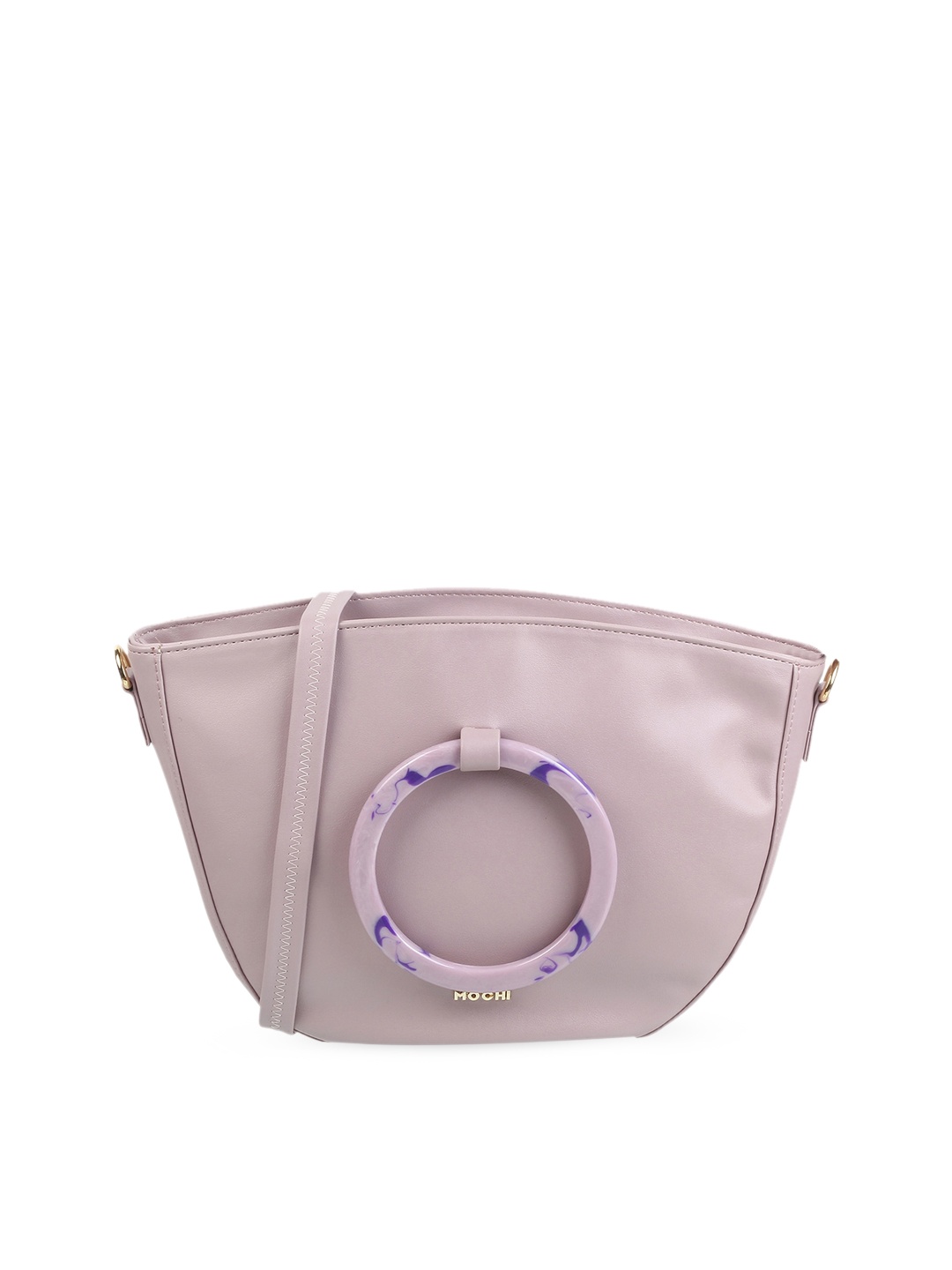 

Mochi Purple Structured Handheld Bag
