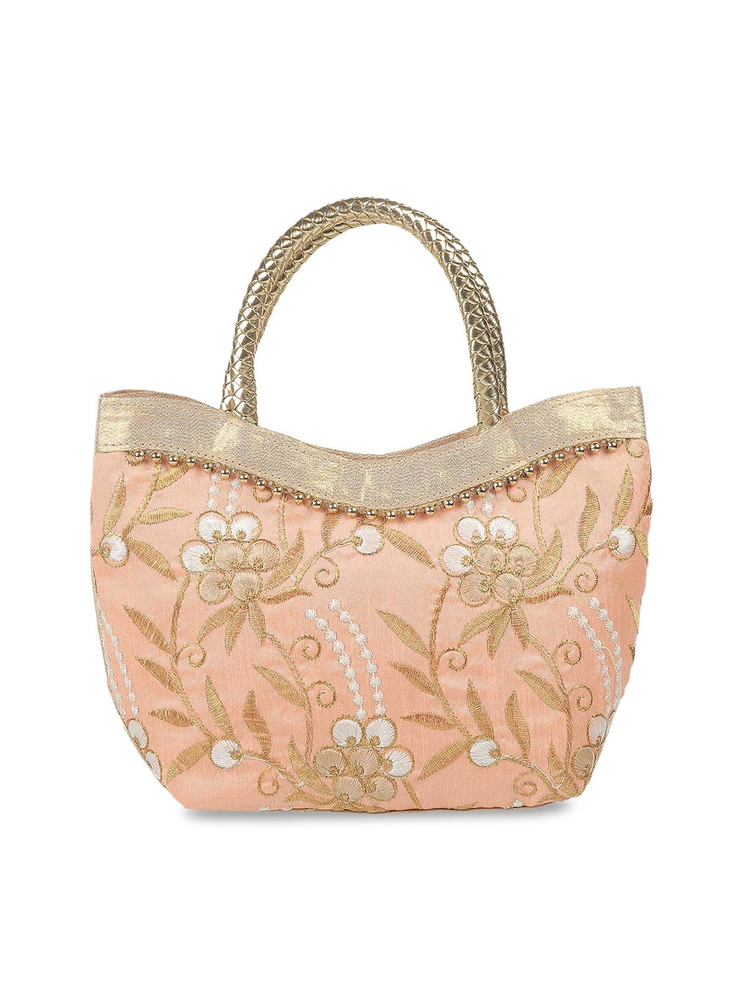 

WALKWAY by Metro Floral Structured Handheld Bag, Peach