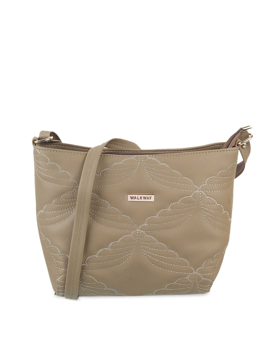 

WALKWAY by Metro Textured Structured Sling Bag, Khaki