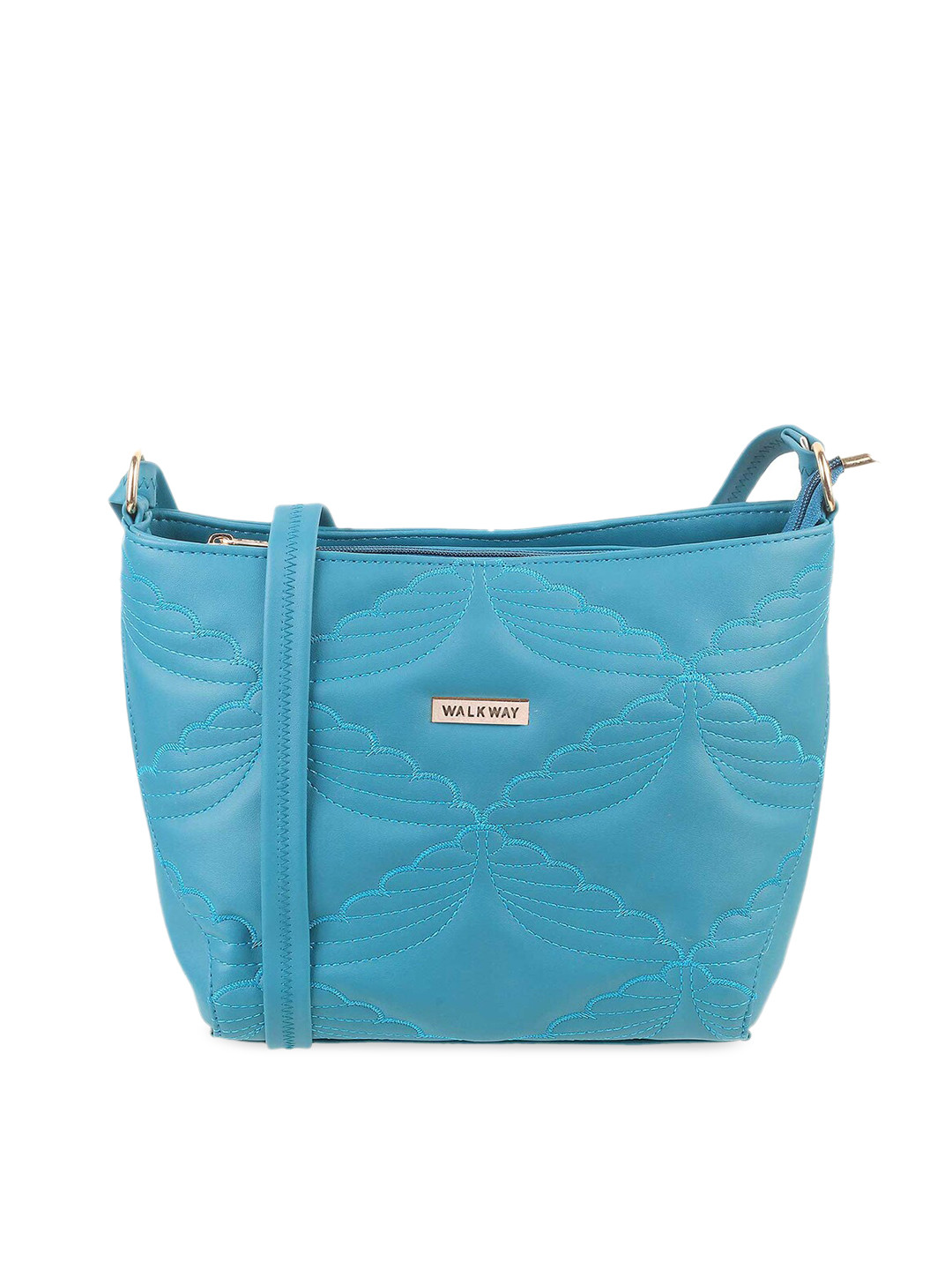 

WALKWAY by Metro Textured Structured Sling Bag, Blue