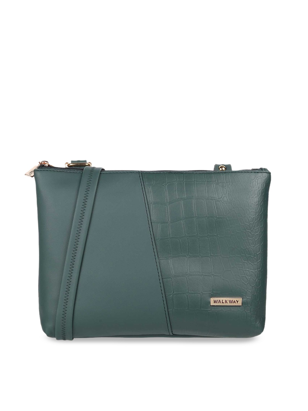 

WALKWAY by Metro Textured Structured Sling Bag, Green