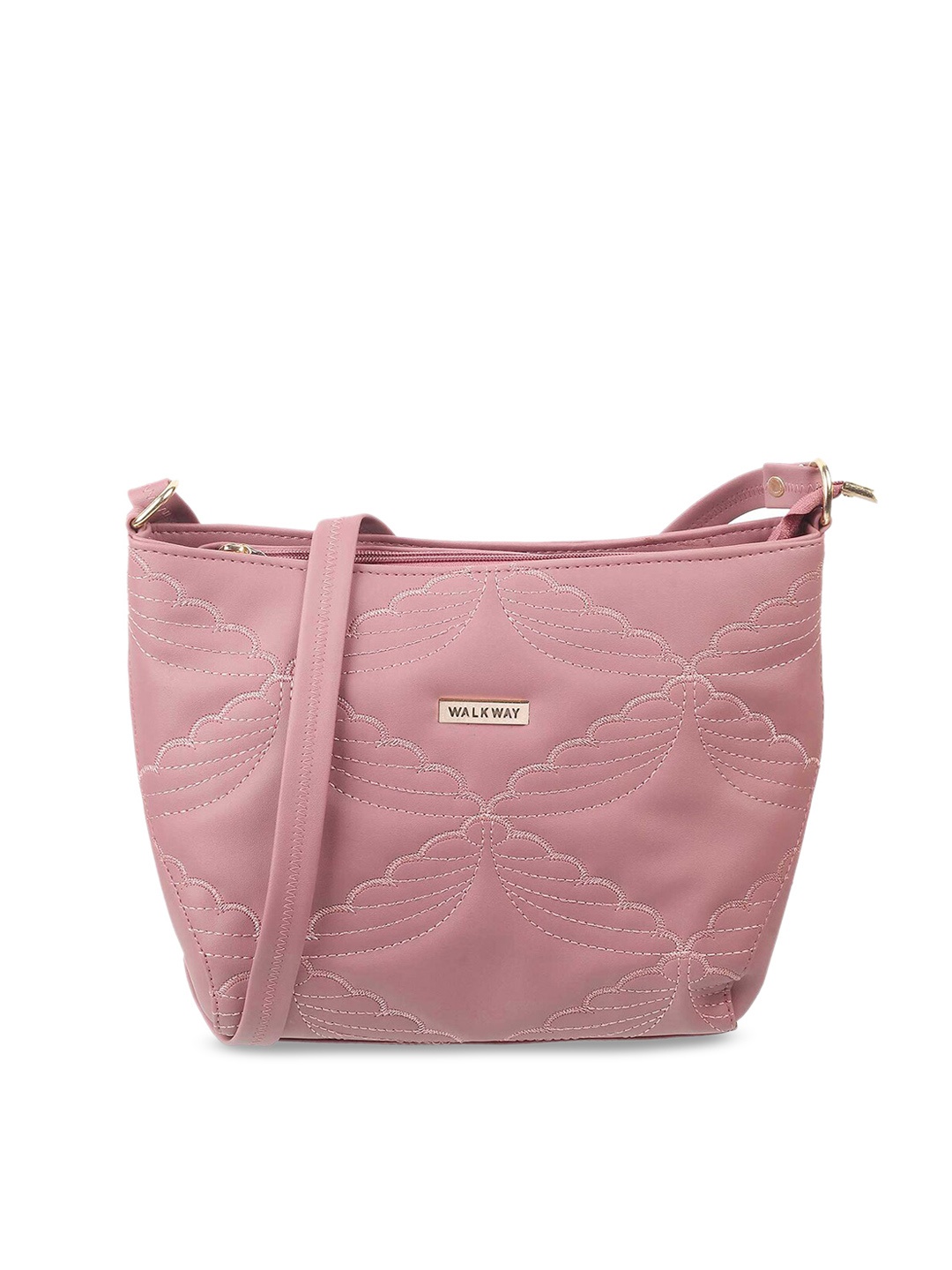 

WALKWAY by Metro Textured Structured Sling Bag, Peach
