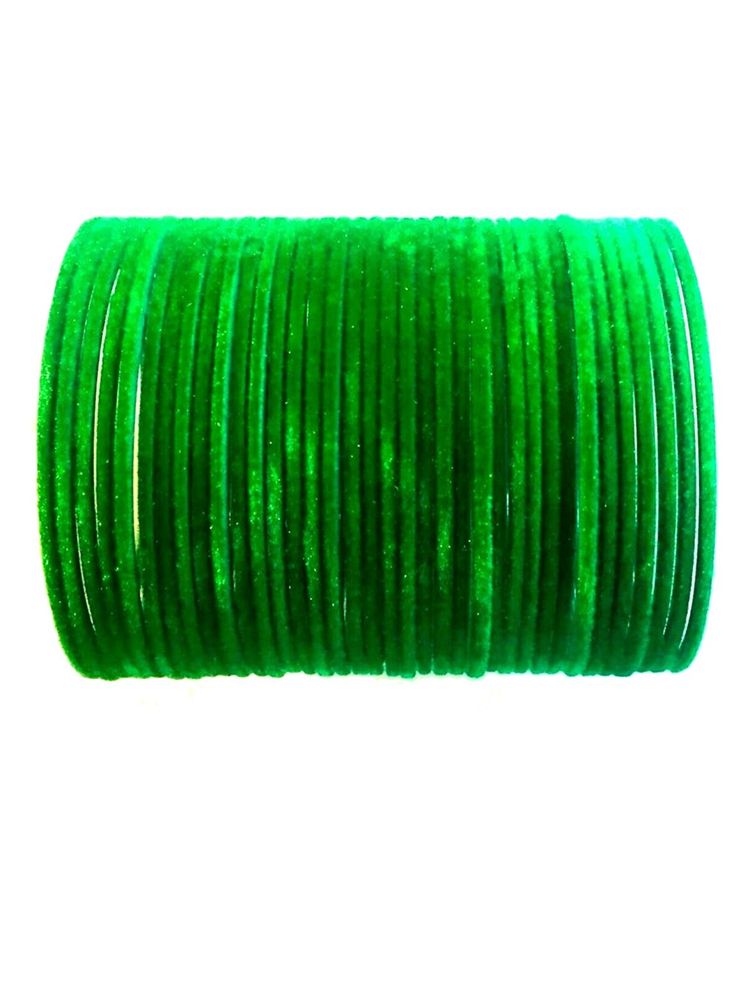 

FEMMIBELLA Set Of 36 Velvet Bangles, Green