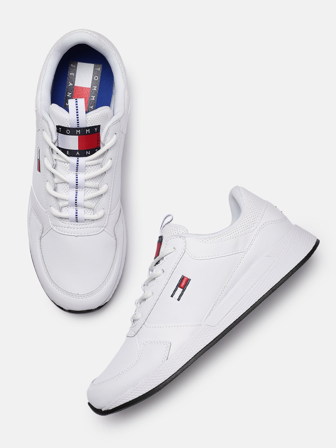 

Tommy Hilfiger Men Leather Sneakers, White