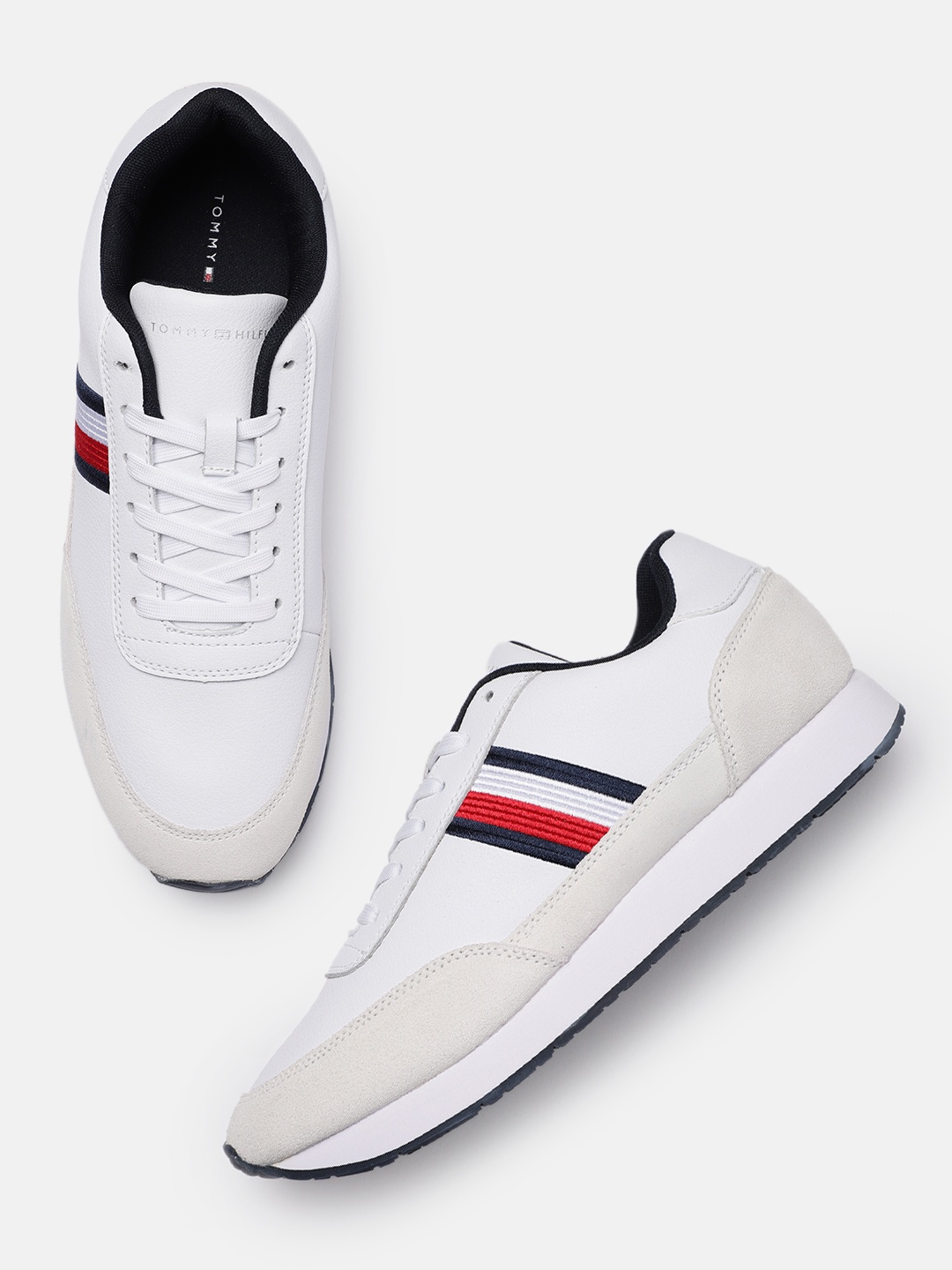 

Tommy Hilfiger Men Leather Sneakers, White