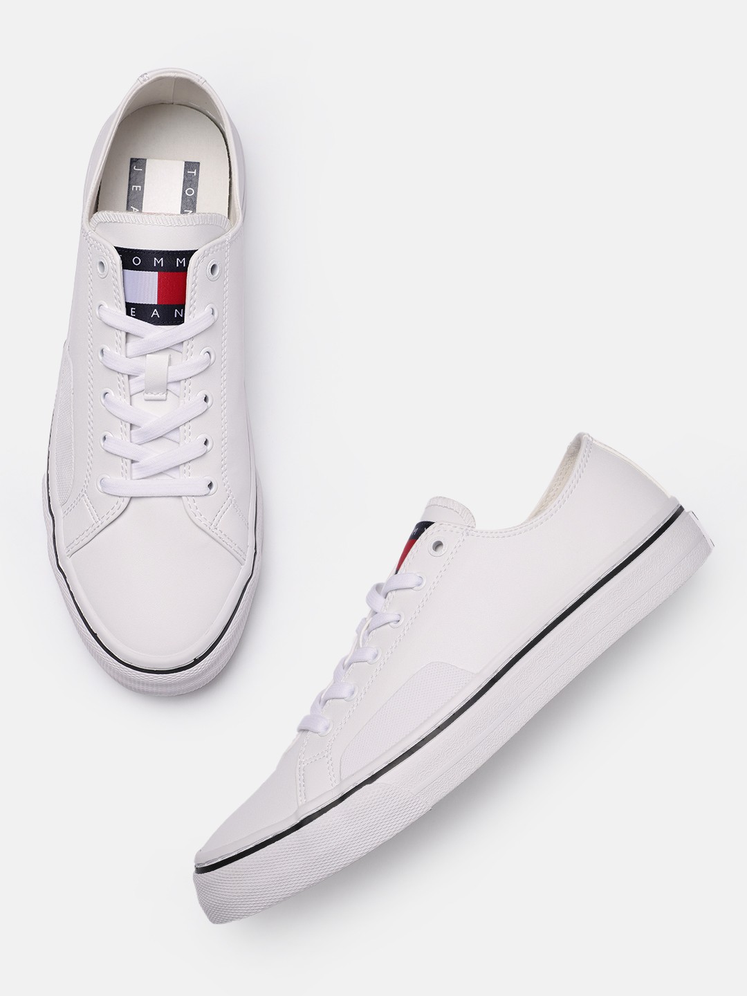 

Tommy Hilfiger Men Leather Sneakers, White
