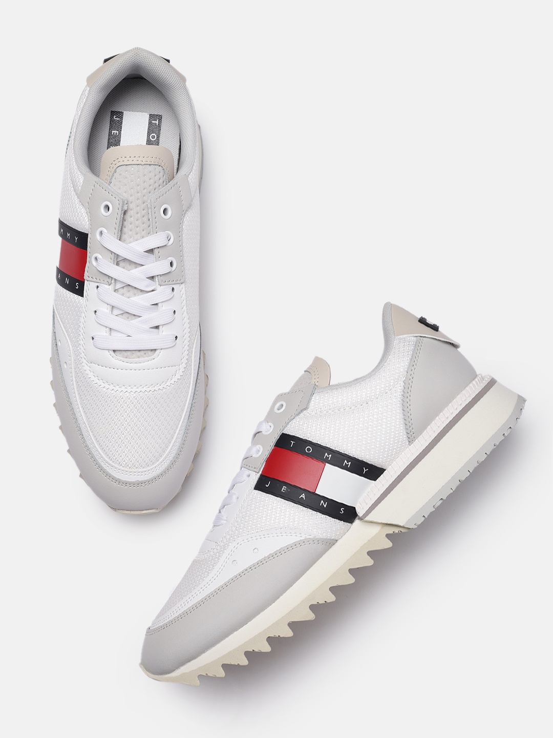 

Tommy Hilfiger Men Leather Sneakers, Off white