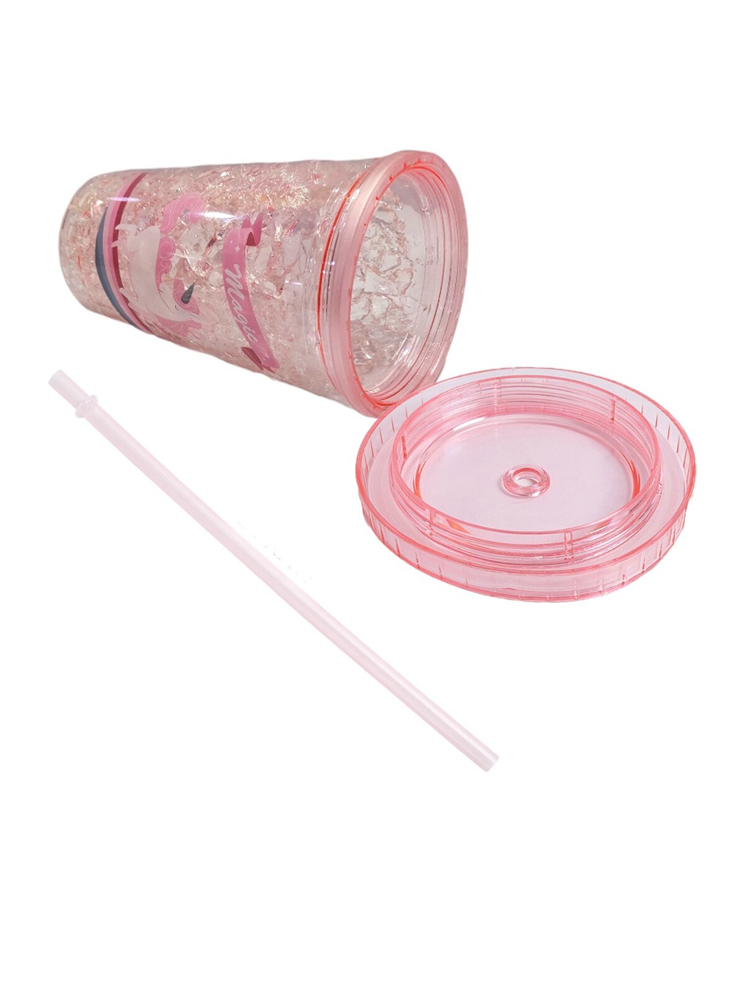 

BonZeaL Printed Sipper Water Bottle 450 ml, Pink