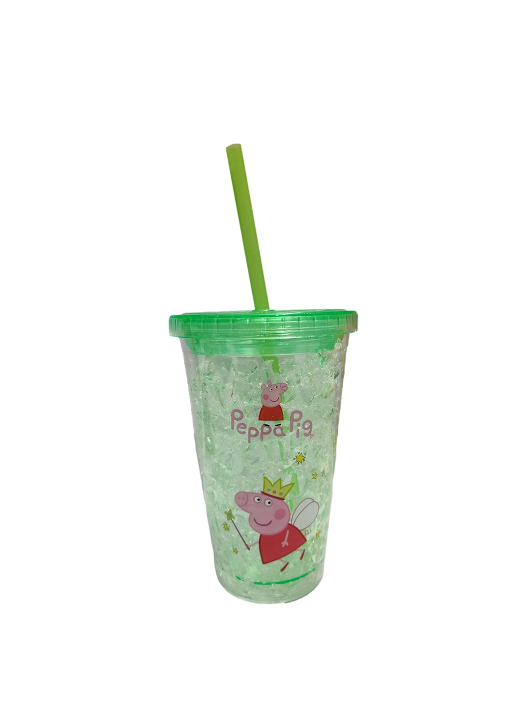 

BonZeaL Pepa Pig Frosty Mug Freezing Gel Sipper Jar with Straw Lid 450 ml, Green