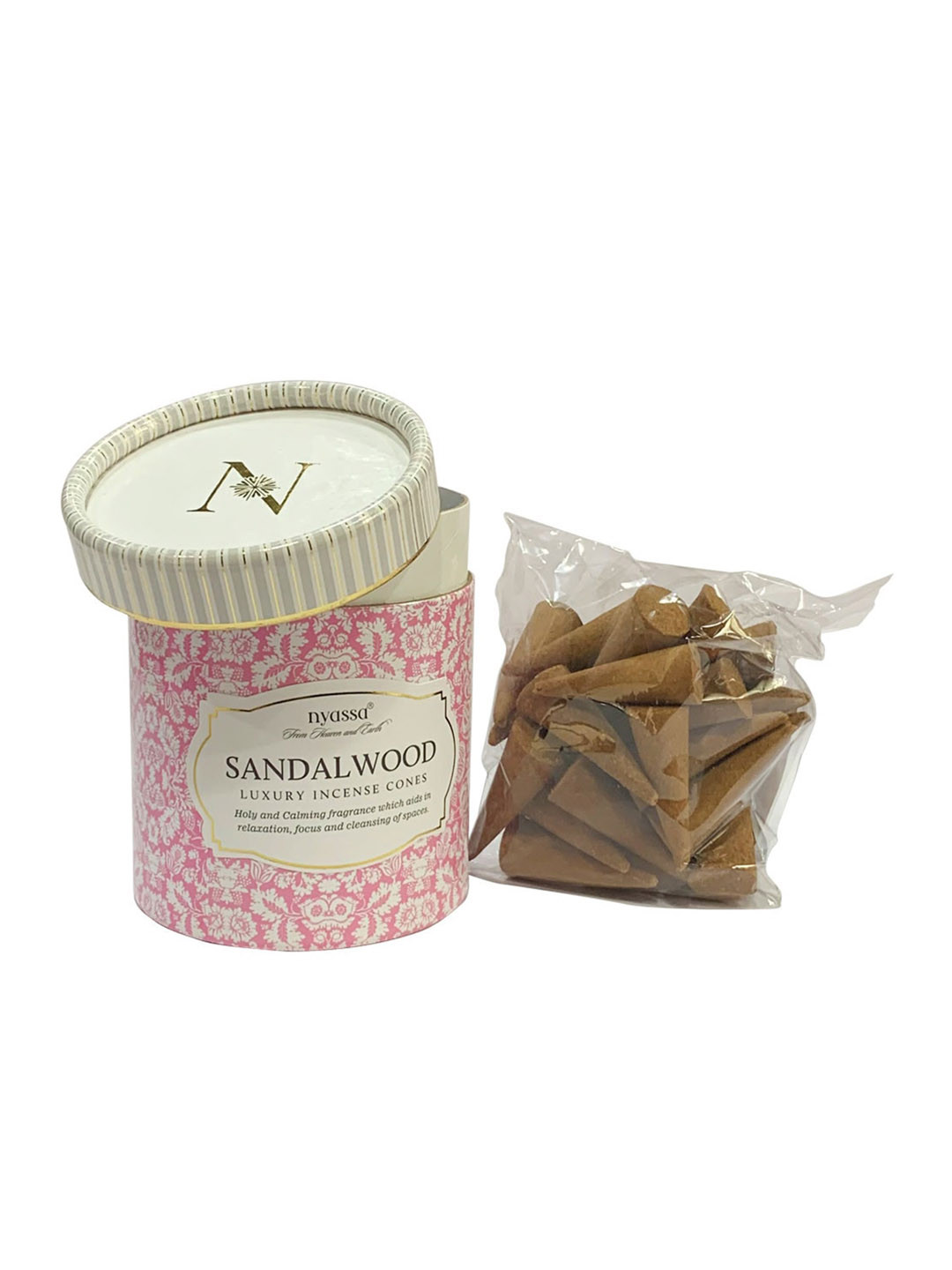 

Nyassa Sandalwood Luxury Brown Incense Cones Home Fragrances 75gm