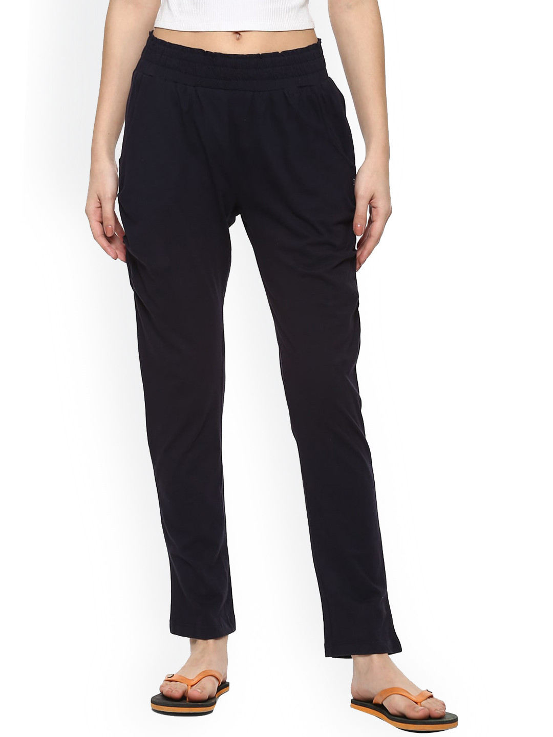 

Porsorte Women Relaxed Loose Fit Trousers, Black