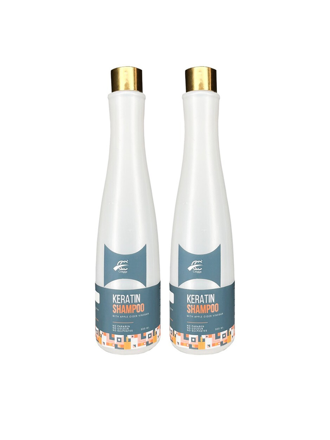 

Craggy Cosmetic Set Of 2 Keratin Hair Shampoo 300ml Each, White