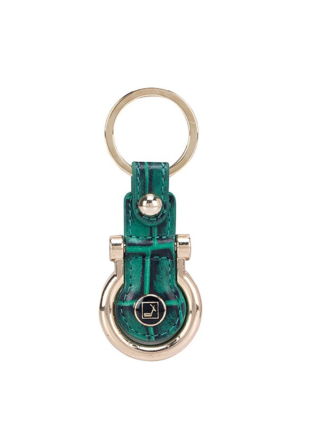 

Da Milano Textured Genuine Leather Key Chain, Green