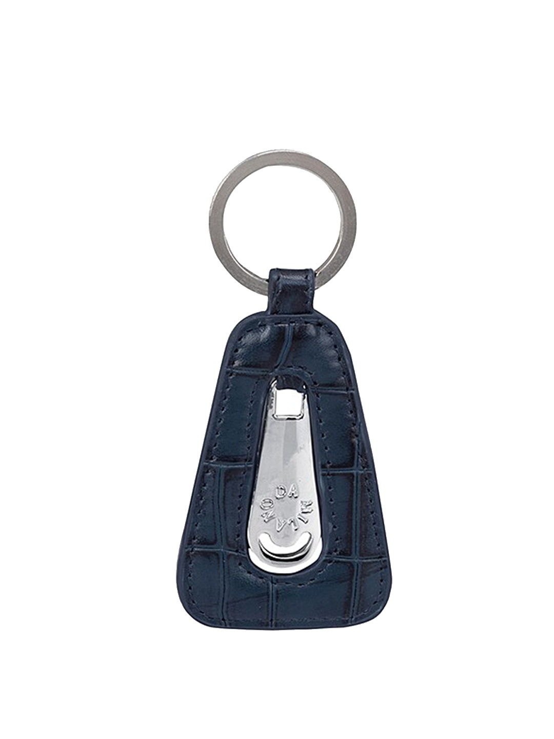 

Da Milano Textured Genuine Leather Key Chain, Blue