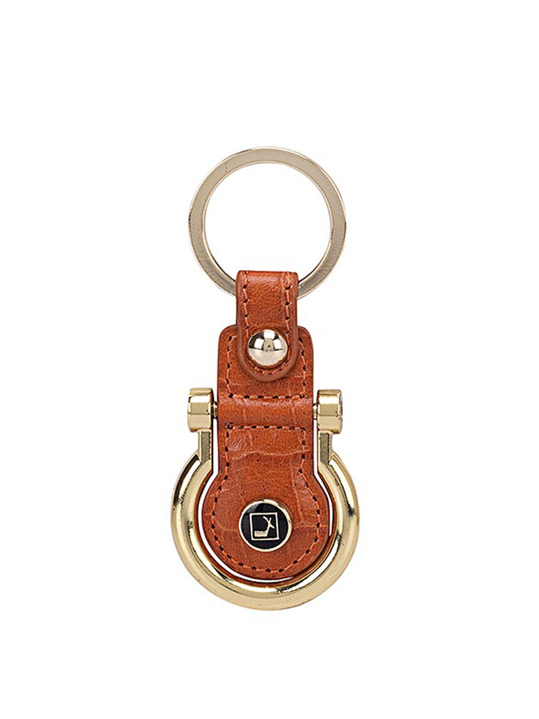 

Da Milano Leather Key Chain, Orange