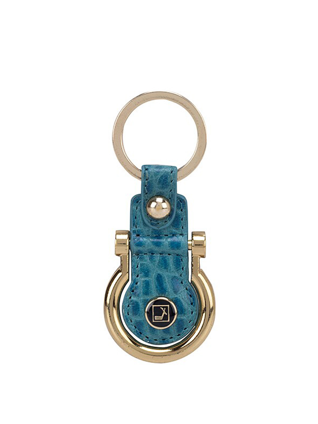 

Da Milano Textured Genuine Leather Key Chain, Green