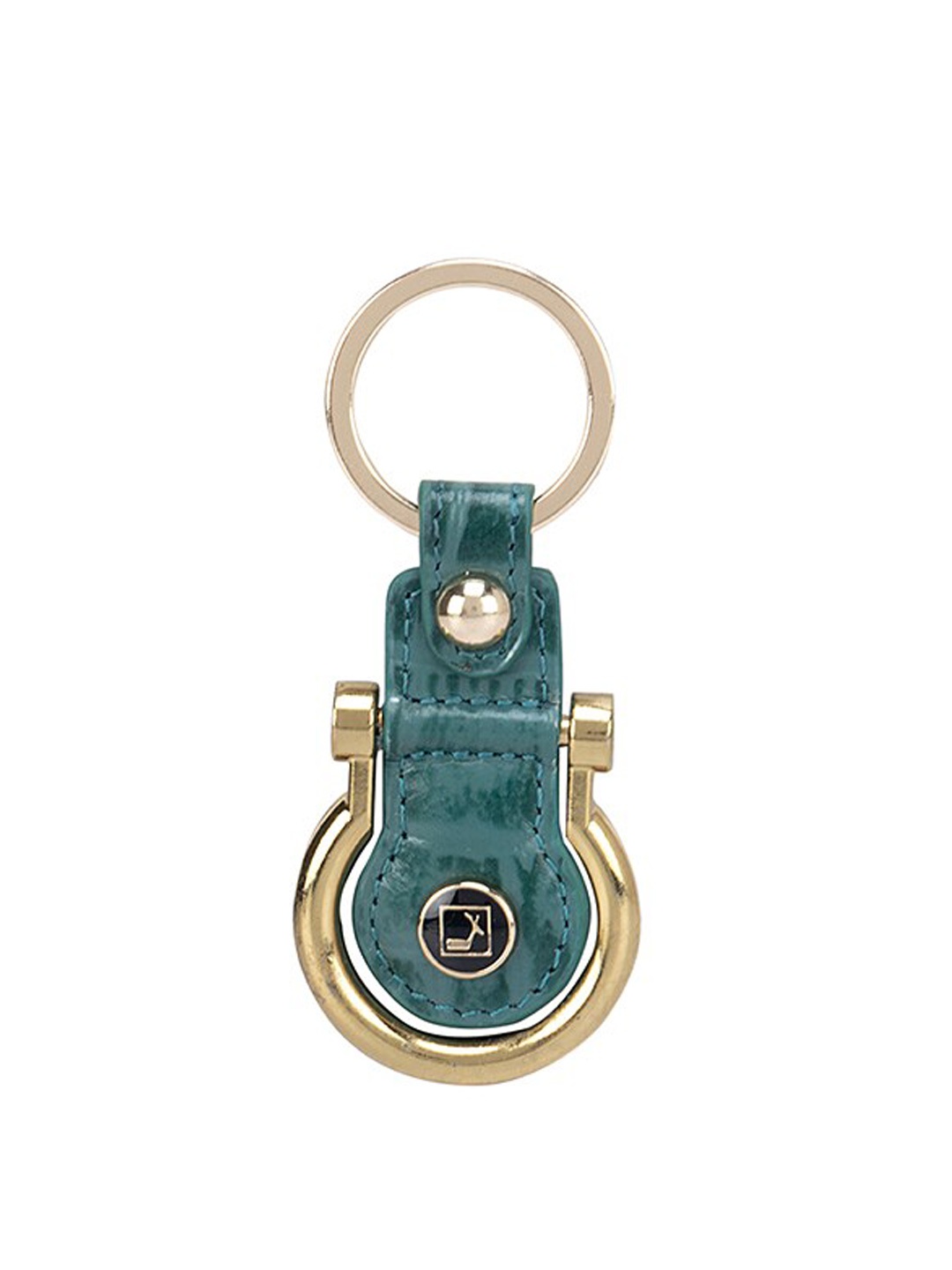 

Da Milano Textured Genuine Leather Key Chain, Green