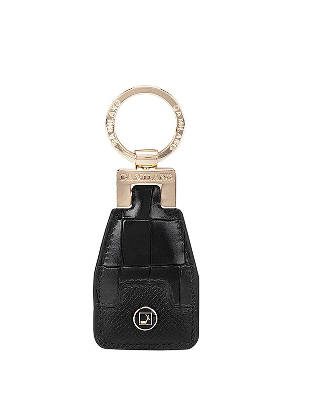 

Da Milano Textured Key Chain, Black