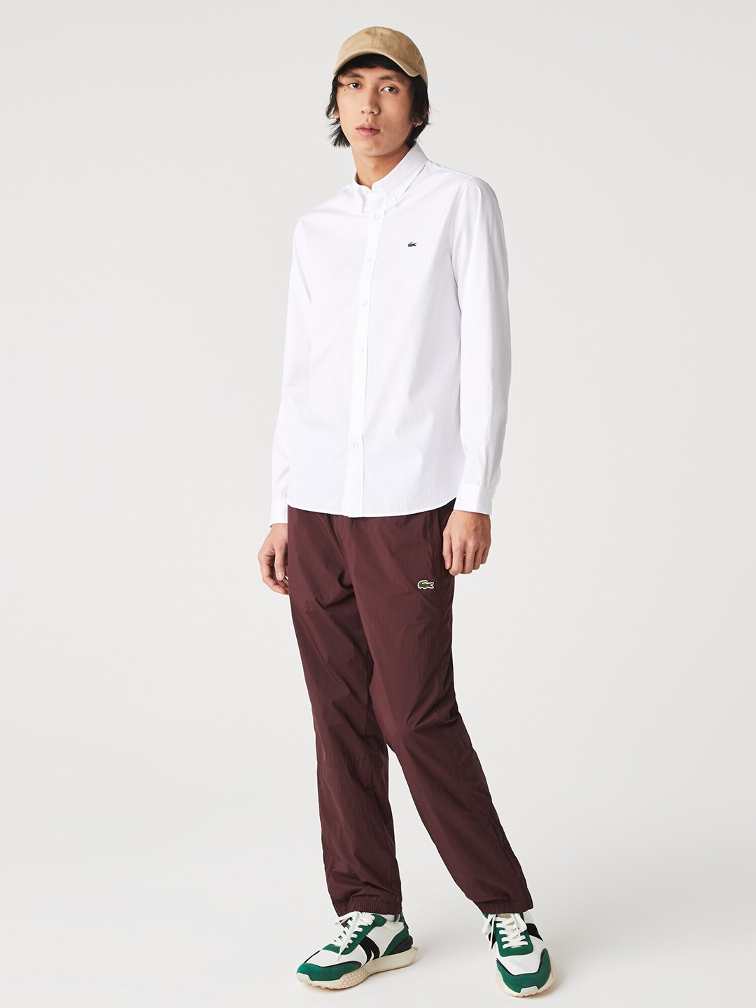 

Lacoste Men Premium Pure Cotton Casual Shirt, White