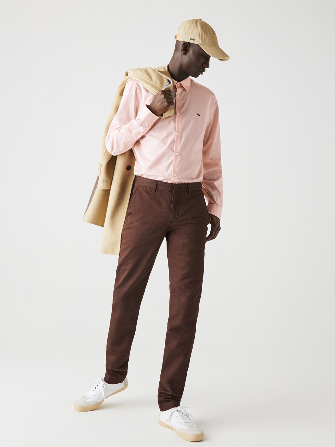 

Lacoste Men Modern Slim Fit Pure Cotton Casual Shirt, Pink