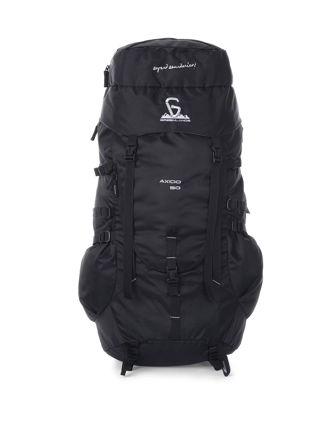 

GREENLANDS Textured Rucksack With Rain cover, Black