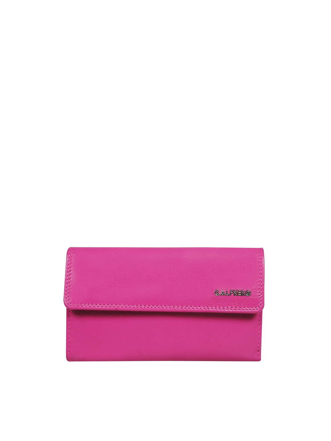 

CALFNERO Women Leather Two Fold Wallet, Pink