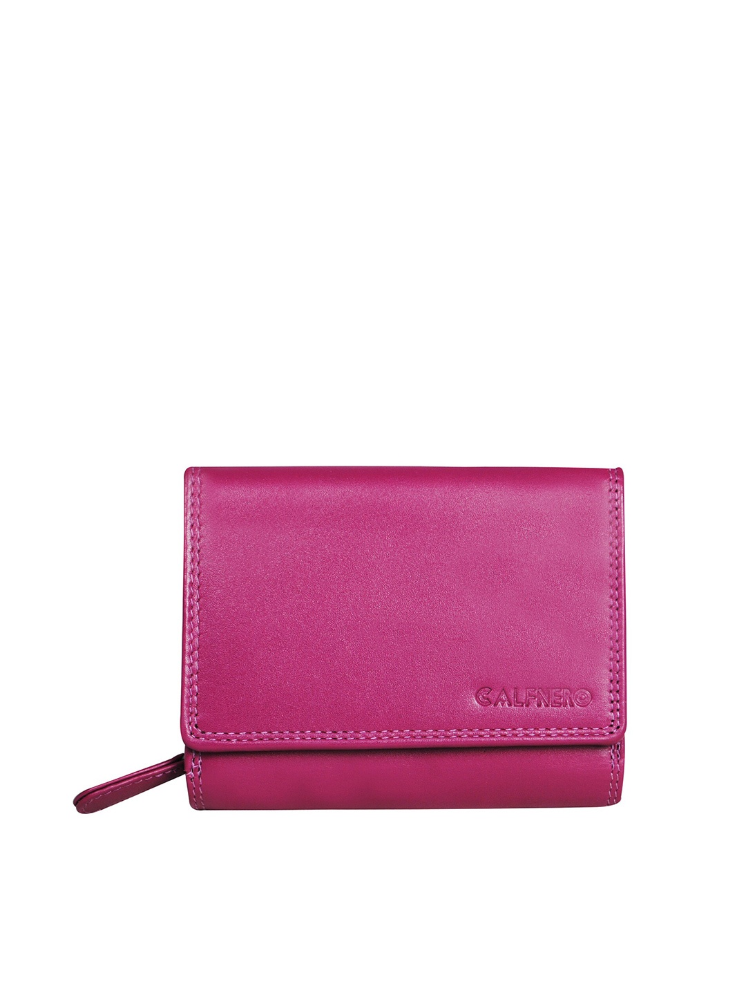 

CALFNERO Women Leather Two Fold Wallet, Pink