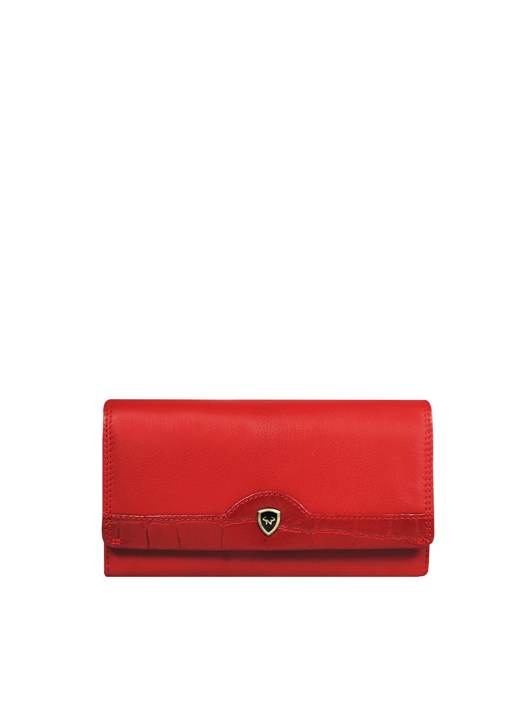 

CALFNERO Women Red Leather Two Fold Wallet