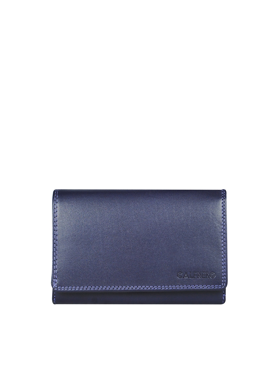 

CALFNERO Women Purple Leather Two Fold Wallet