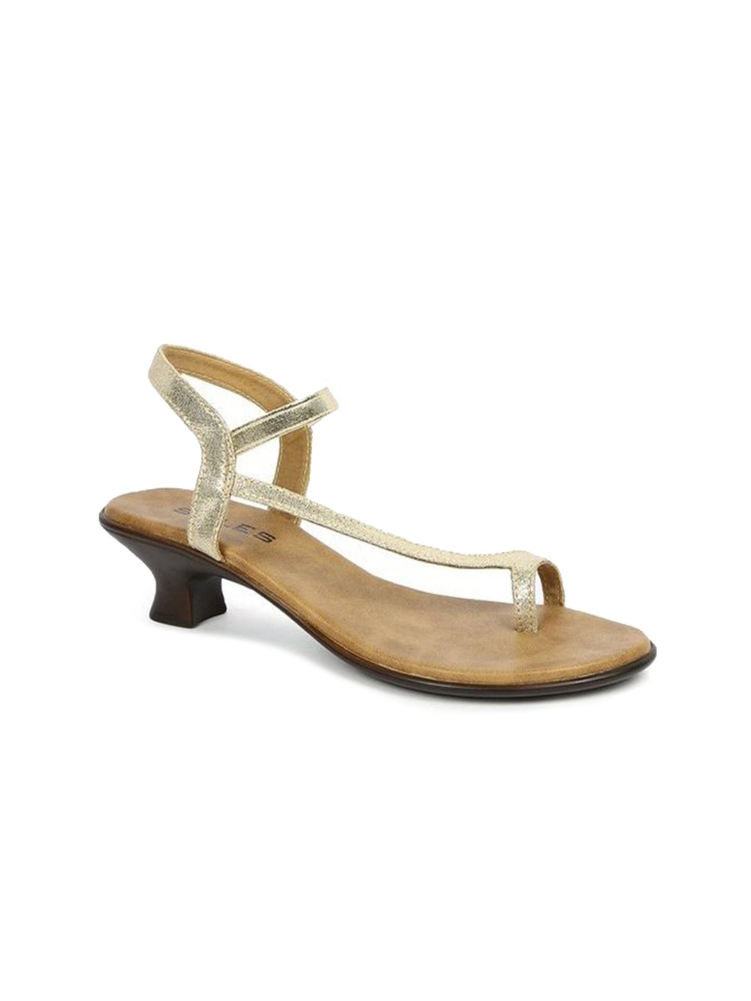 

SOLES Embellished Block Heels, Gold