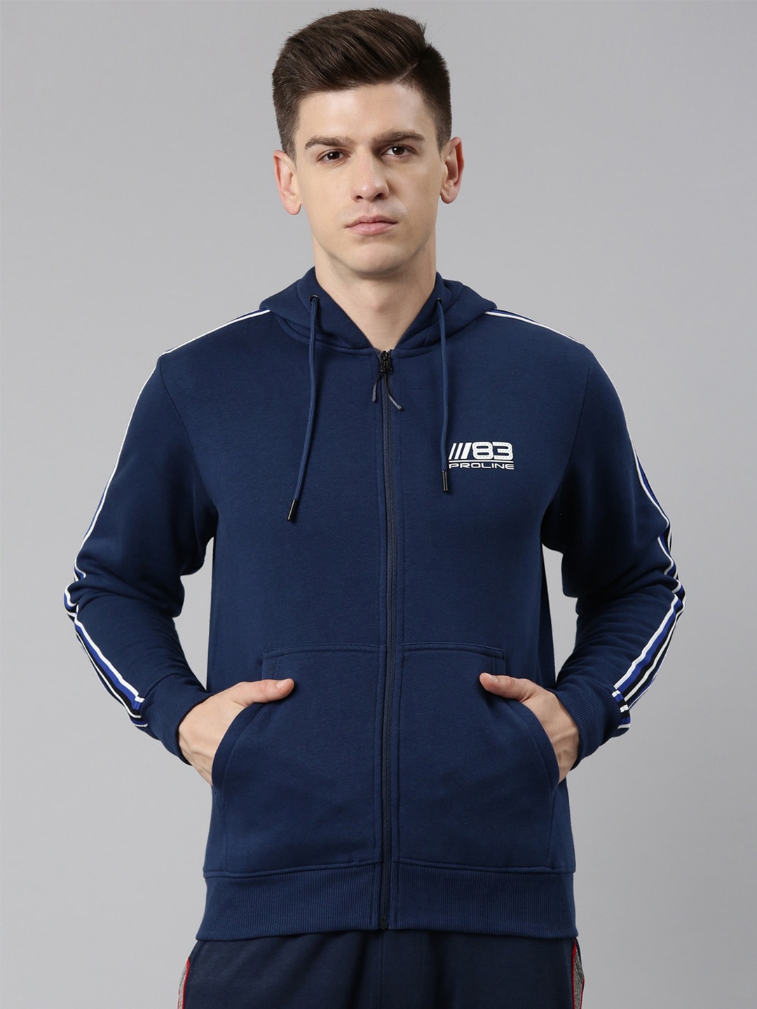 

Proline Active Men Hooded Cotton Sweatshirt, Blue