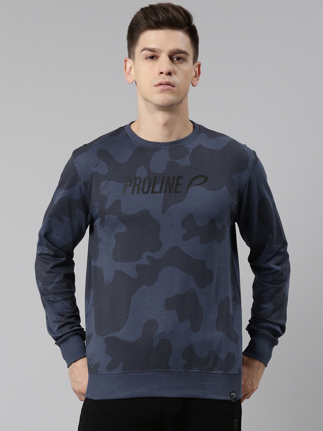 

Proline Active Men Cotton Printed Sweatshirt, Grey