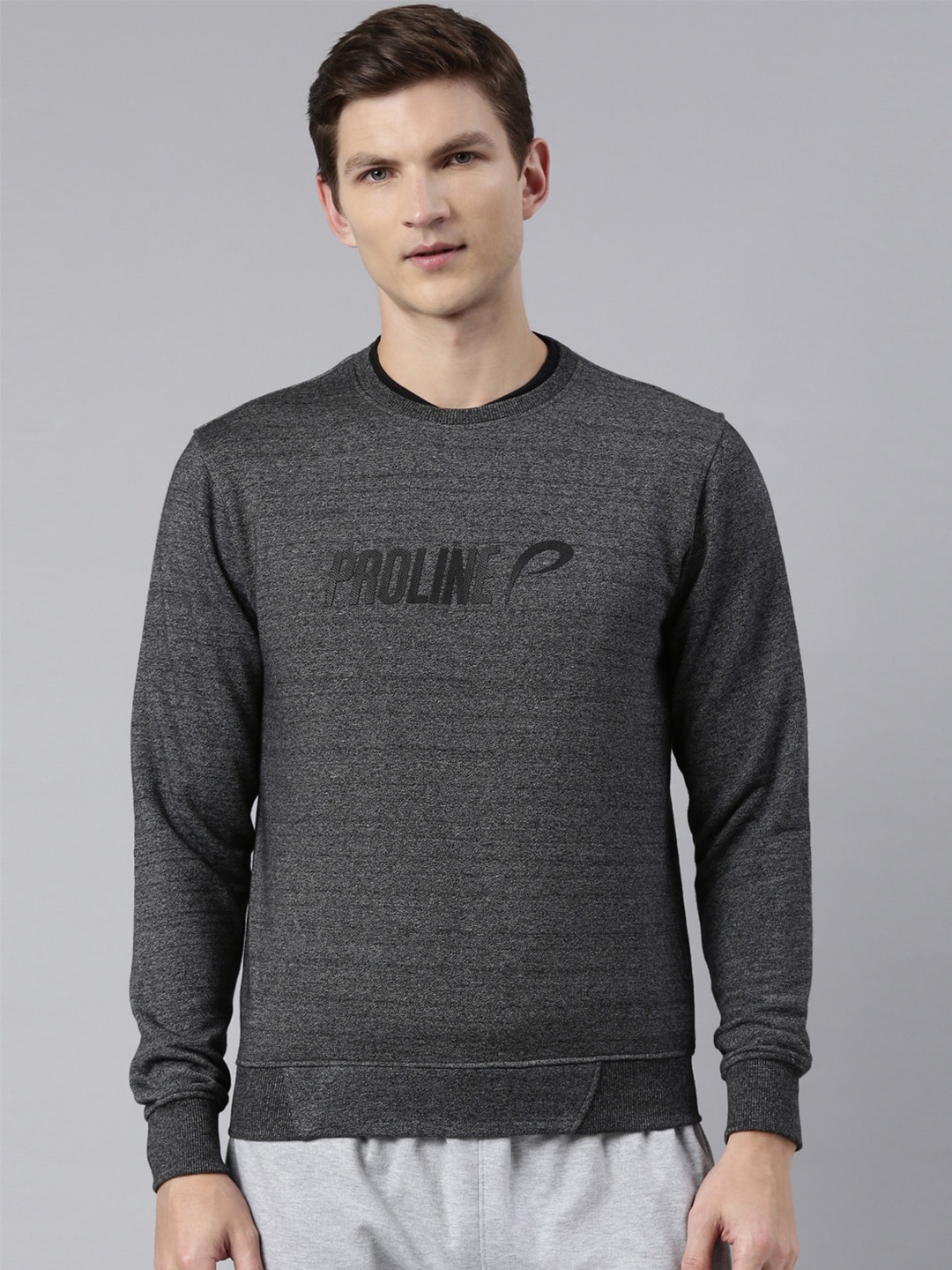 

Proline Active Men Cotton Printed Sweatshirt, Grey