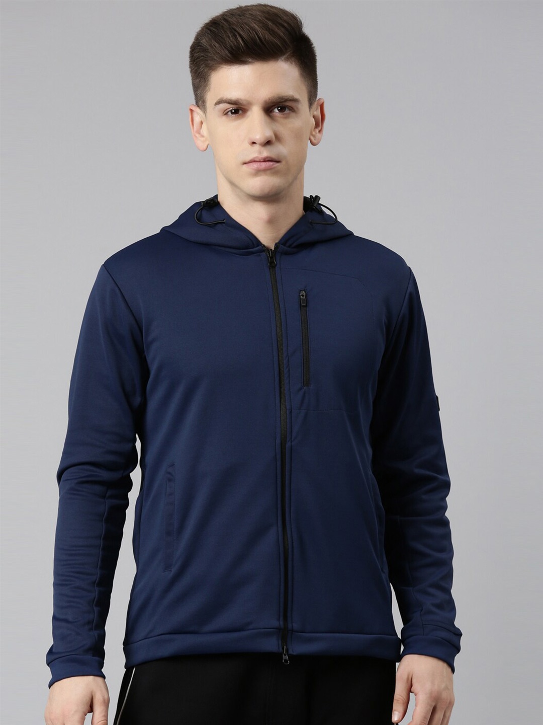 

Proline Active Hooded Front-Open Sweatshirt, Navy blue