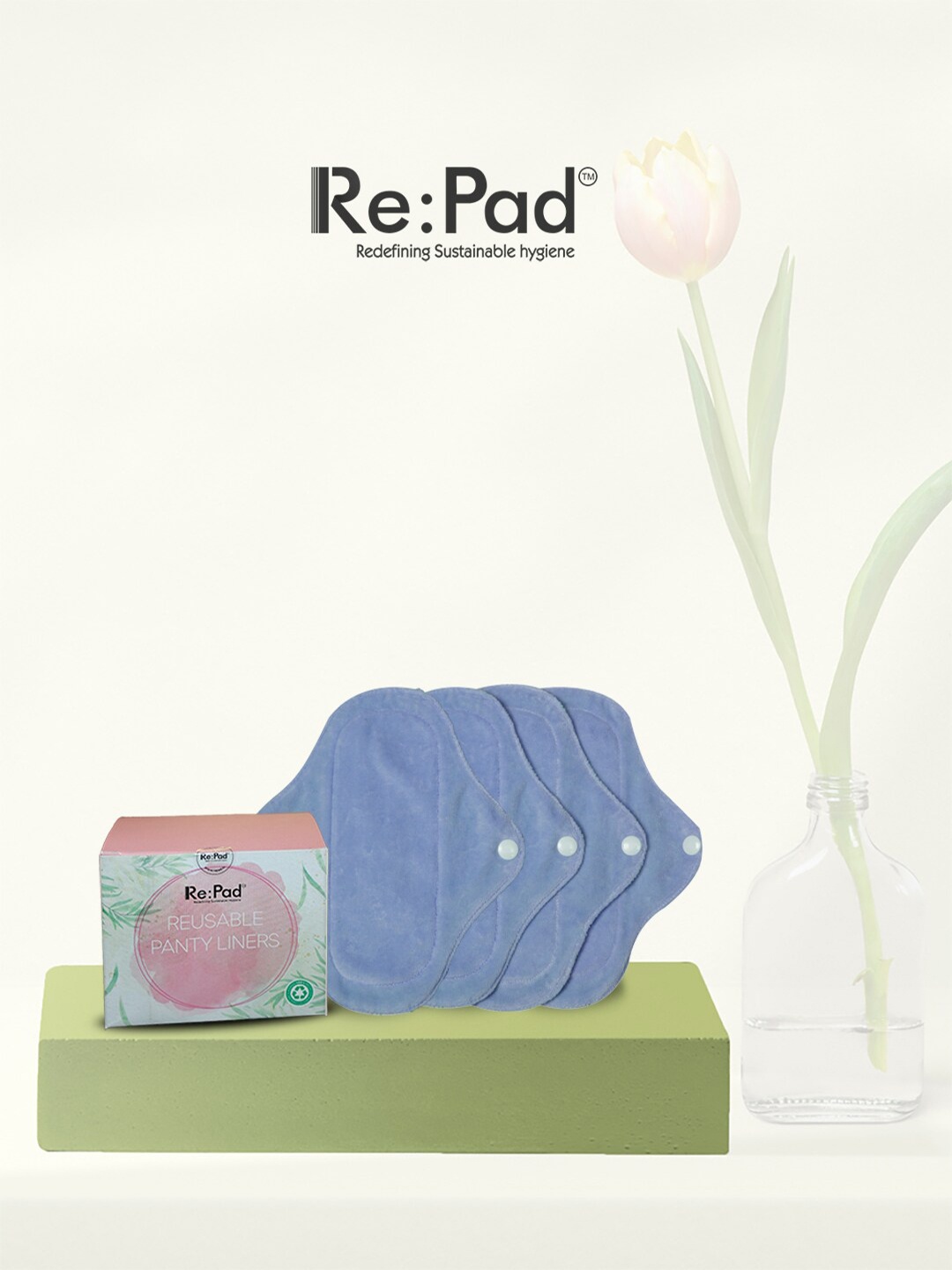 

RePad Women Set Of 4 Blue Reusable Sanitary Cloth Pads