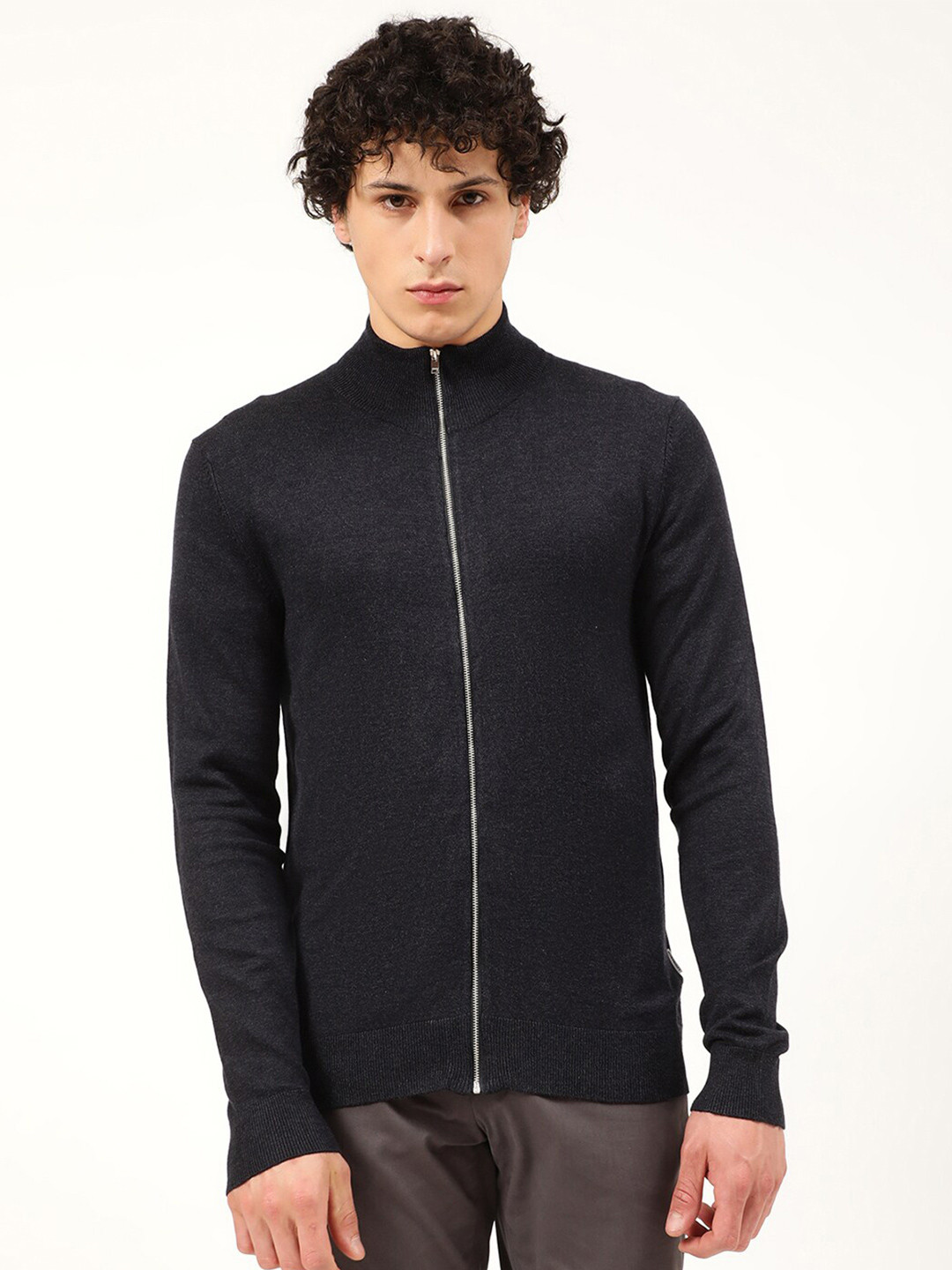 

LINDBERGH Men Lindbergh Solid Sweater, Navy blue