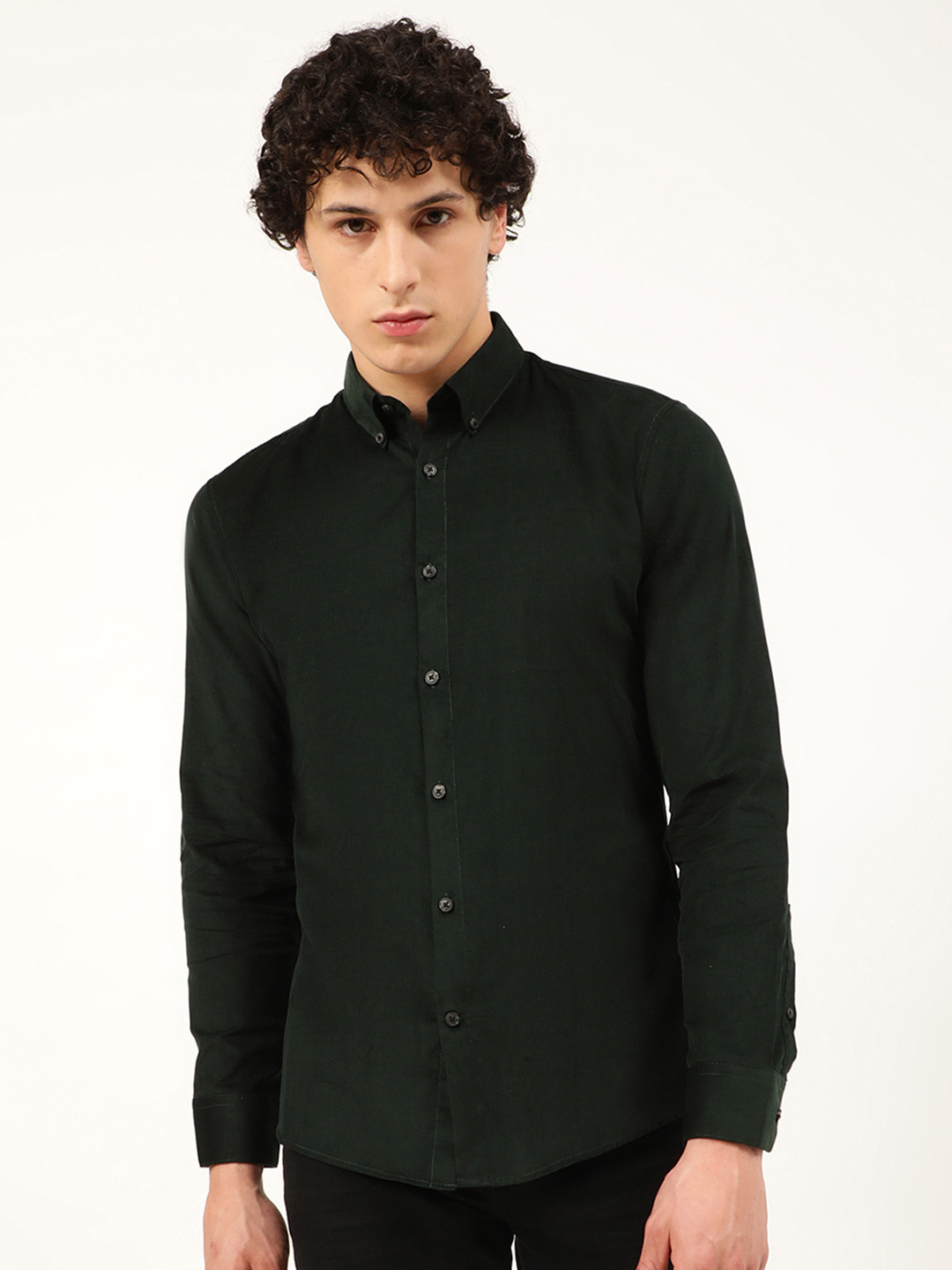

LINDBERGH Men Slim Fit Casual Shirt, Green