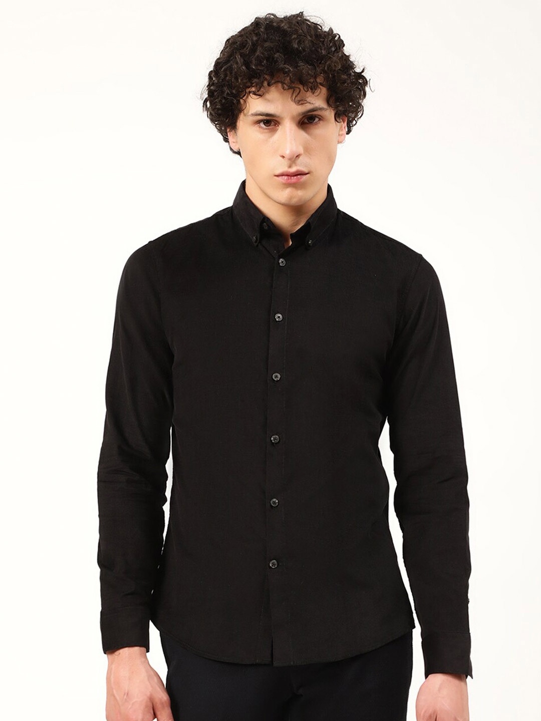

LINDBERGH Men Slim Fit Casual Shirt, Black