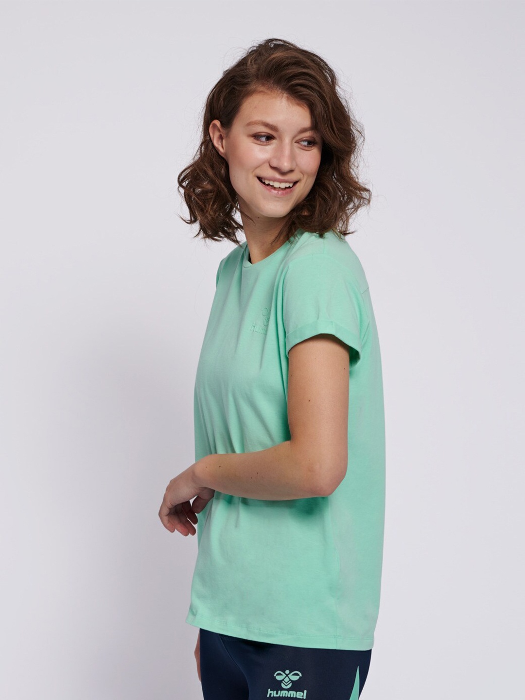 

hummel Round Neck Cotton T-shirt, Green