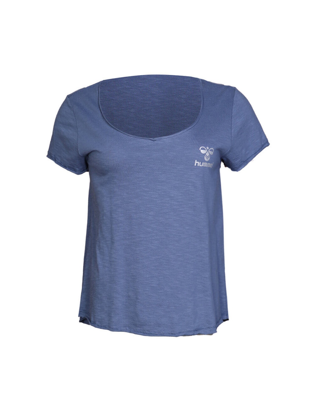 

hummel Women Scoop Neck Cotton T-shirt, Blue
