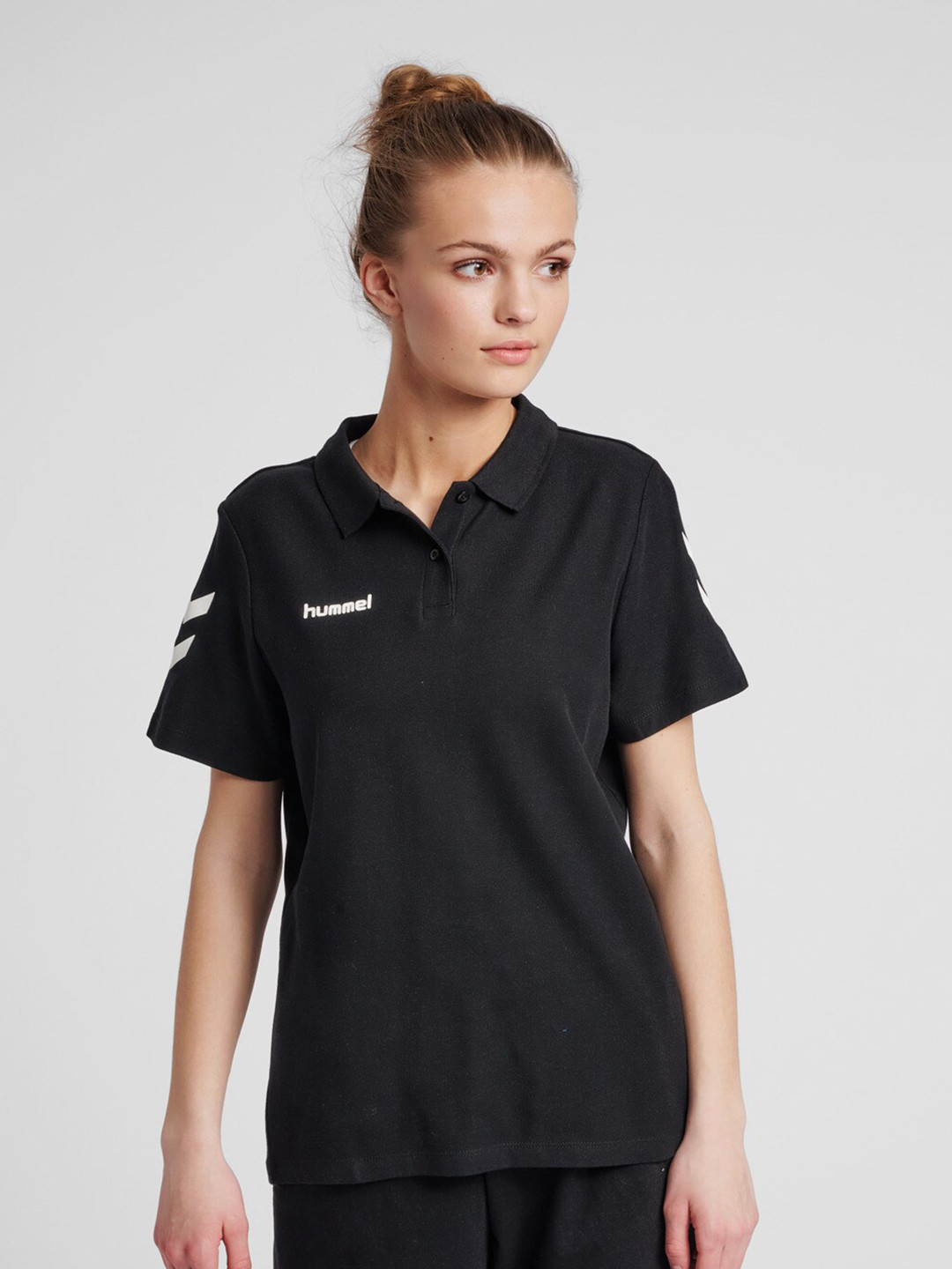 

hummel Women Polo Collar T-shirt, Black