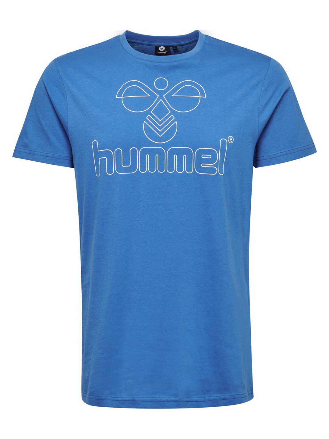 

hummel Men Blue Typography Printed T-shirt