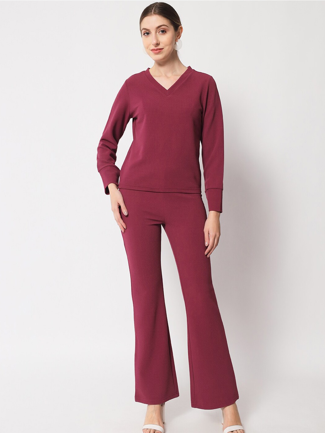

Orchid Blues Women Mauve Top with Trousers