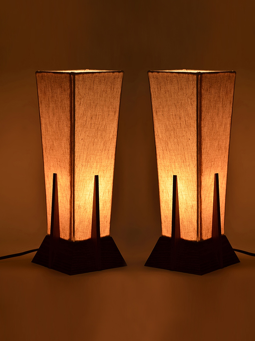 

ExclusiveLane Set Of 2 Red Table Lamp