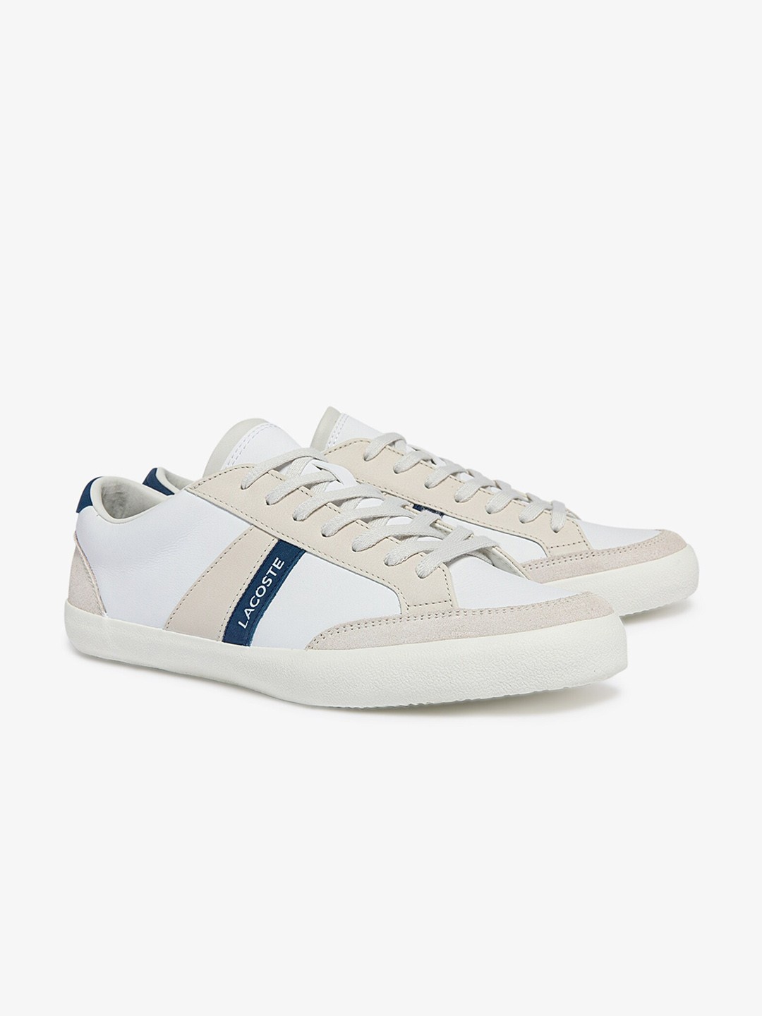

Lacoste Men Colourblocked Leather Sneakers, White