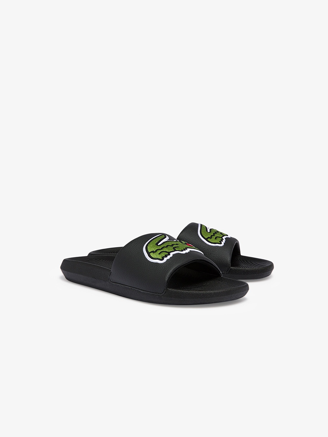 

Lacoste Men Croco Synthetic Sliders, Black